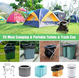 120 Portable Camping Toilet Bags, 8 Gallon Emergency Camp Potty Poop Bags for Adults, Thickened Trash Waste Bags for 5 Gallon Bucket Toilet Seat Camping Trash Can Outdoor