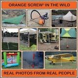 Ultimate Ground Anchors: Heavy Duty Screw-in Tent Stakes for High Wind, Sand, Canopies, and Camping - Made in USA, 100% Recycled, Included T-Grip Tool - (Large, 2 Pack)