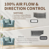 Floor Register 4x10 Inches - Heavy Duty Walkable Steel Floor Vents - Ease Adjust Air Flow Direction Floor Registers - Satin Nickel Floor Vent Covers - Boston Design Air Vents for Home