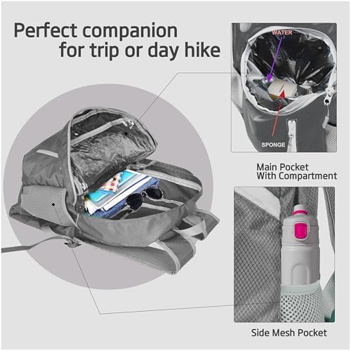 35L Foldable Waterproof Backpack For Outdoor Sports Travel Inside Wet Clothes Compartment Packable For Multiple