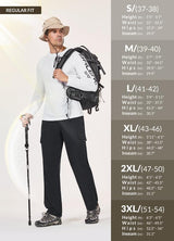 baleaf Men's Hiking Pants Water Resistant Cargo Quick Dry Travel Elastic Waist with Zip Pockets UPF 50+ for Work Running