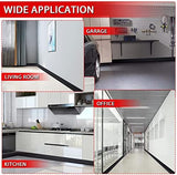 Vinyl Wall Base Baseboard Molding Trim 4" Flexible Self Adhesive Rubber Wall Base Moulding Trim Peel and Stick Design, 4 Inch x 60 Feet, Black