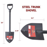 Bully Tools 14-Gauge Steel Trunk 33" Shovel with Poly-D Grip, Short Handle