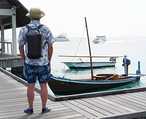 MARCHWAY Floating Waterproof Dry Bag Backpack 5L/10L/20L/30L/40L, Roll Top Sack Keeps Gear Dry for Kayaking, Rafting, Boating, Swimming, Camping, Hiking, Beach, Fishing