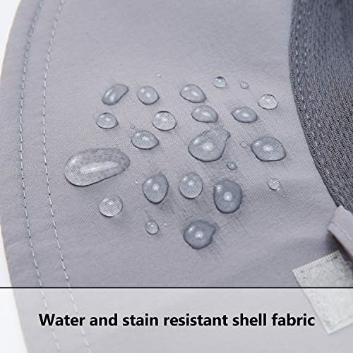 BASSDASH UPF 50+ Sun Fishing Hat Water Resistant with Detachable Neck Flap