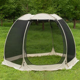 Screen House Gazebo Pop Up Screen Tent Canopy Outdoor Sun Shelter with Mosquito Netting for 4-6 Person Picnics, Parties Patio, Backyard, Deck & Outdoor Activities (9 * 6.6 FT)