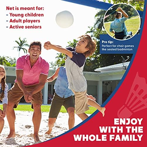 Boulder Portable Badminton Pickleball Net - Foldable/Extendable Poles for Multiple Sports Heights (UP to 5 ft) - Ideal for Tennis, Pickleball, Soccer Tennis - Easy Setup