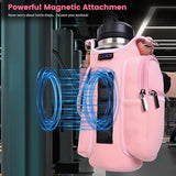 icolor Magnetic Gym Bag Water Bottle Carrier Holder with Phone Pockets & Shoulder Strap,5 Built-in Magnets Gym Bottle Pouch Sleeve,Magnetic Bag Gym Accessories Organizer for Men Women