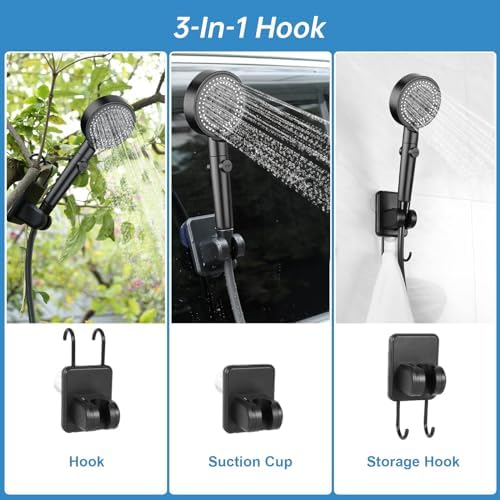 AlpsWolf Portable Shower for Camping, 6000mAh Rechargeable Camping Shower with Digital Power & Temperature Display, Portable Shower for Camping, Beach, Hiking, Outdoor Travelling, Pet Cleaning