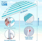 Huwena 2 Pack Beach Chair for Adult with 2 Umbrella Low Folding Chair Detachable Adjustable Lightweight with Armrests Cup Holder Carry Bag Portable for Sand Camping Travel Outdoor Pool (Blue)