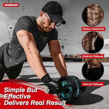 VINSGUIR Ab Roller Wheel, Abs & Core Workout Equipment for Home Gym with Knee Pad Accessories, Abdominal Wheel for Full-body Strength Training