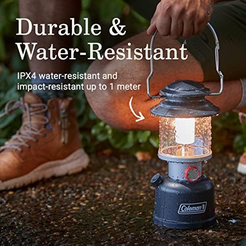 Coleman Classic Recharge 800 Lumens LED Lantern, Durable Water-Resistant Lantern with Built-in Rechargeable Batteries, Ideal for Camping and Emergencies