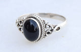 Black Onyx Stone Ring 925 Sterling Silver Statement Ring For Women Handmade Gemstone Christmas Jewellery Size US 8 Gift For Her