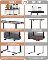 Wall Mounted Towel Rack for Bathroom - Bath Storage Holder Set Above Toilet, Rolled Towel Shelf Organizer, Wood Vertical Rack for Small Bathroom Decor, Black