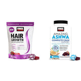 Force Factor Hair Growth Accelerator Soft Chews, Lustriva & Biotin to Promote Thicker, Stronger, Fuller Hair, Hair Growth Vitamins for Women + Amazing Ashwa Complete Calm with KSM-66 Ashwagandha