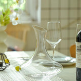 Wlasss Wine Decanter, 1100ml /37.2oz Red Wine Decanter, Hand Blown Lead-Free Crystal Wine Carafe, Small Decanter for White and Red Wine, Elegant Design Easy Pour, Wine Gifts for Christmas