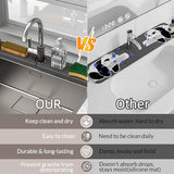 Faucet Mat for Kitchen Sink - Super Absorbent Diatomite Fast Drying Stone, Quick Drying Splash Guard,Prevents Moisture Buildup Sink, Durable Protector for Kitchen,Bathroom Counter