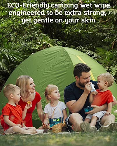 Combat Wipes ACTIVE Outdoor Wet Wipes - Extra Thick Camping Gear, Biodegradable, Body & Hand Cleansing/Refreshing Cloths for Backpacking & Gym w/Natural Aloe & Vitamin E(4 packs, 25 wipes each)