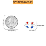 American Flag Earrings for Women 925 Sterling Silver 4th of July Stud Earrings Red White And Blue Star USA Flag Fourth of July Independence Day Gifts for Women