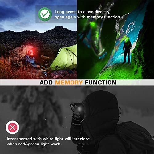 EverBrite Headlamp, 5 Pack Kids Headlamp with Red Light and Memory Function, Head Lamp for Adults and Kids with 5 Modes, Bright Headlamps for Camping, Running, Batteries Included