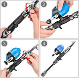 ODDSPRO Kids Fishing Pole Pink, Portable Telescopic Fishing Rod and Reel Combo Kit - with Spincast Fishing Reel Tackle Box for Girls, Youth