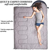 tuphen- Sleeping Bags for Adults Kids Boys Girls Backpacking Hiking Camping Microfiber Liner, Cold Warm Weather 4 Seasons Indoor Outdoor Use, Lightweight & Waterproof