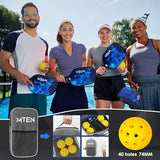Pickleball Paddles, USAPA Approved Fiberglass Surface Pickleball Set with Pickleball Rackets, Pickleball Paddles Set for Men Women