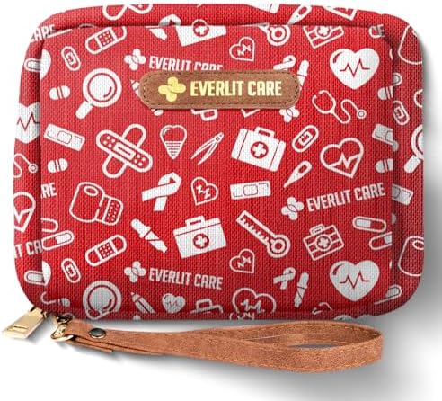 EVERLIT Care Rescue Pack | Family-Friendly First Aid Kit for Kids with 200 Pcs Medical Supplies | Travel-Friendly Compact Storage Bag for Home, Car, Travel, Camping, Adventure (Original)