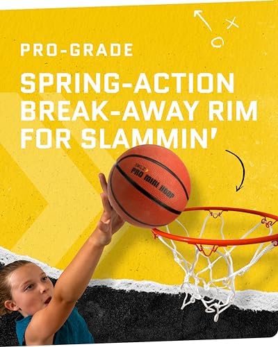 SKLZ Pro Mini Indoor Basketball Hoop - Over The Door – Portable - Great for Home, Dorms, Offices, and Gifts