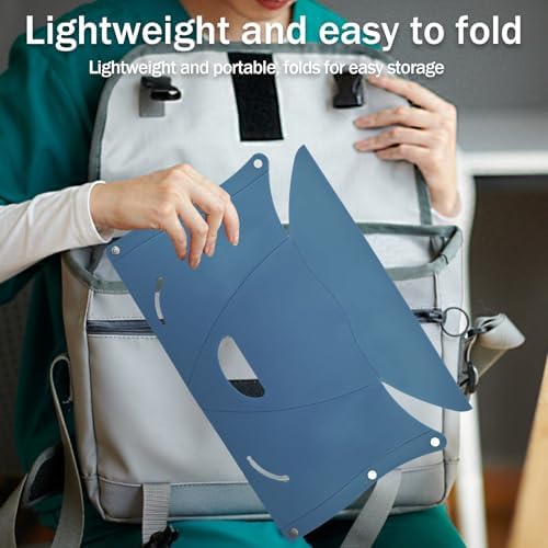 2 Pcs Foldable Airplane Foot Rest for Long Flight, Portable Camping Hiking Stool Travel Under Desk Foot Leg Rest for Airplane, Subway, Outdoor (Red+Navy)