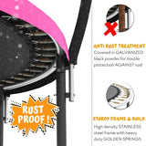 JUMPZYLLA Trampoline Outdoor 8FT 10FT 12FT 14FT 15FT 16FT with Enclosure and Ladder, ASTM Approved Recreational Trampoline for Kids and Adults, Anti-Rust Coated Frame