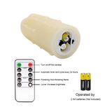 DRomance Flameless Flickering Candles Battery Operated with Remote and Timer, Set of 6 Dripping Wax LED Pillar Candles Halloween Christmas Holiday Indoor Decor(Ivory, 2.2 x 4-9 Inches)