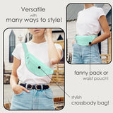 MAXTOP Large Crossbody Fanny Pack with 4-Zipper Pockets,Gifts for Enjoy Sports Festival Workout Traveling Running Casual Hands-Free Wallets Waist Pack Phone Bag Carrying All Phones