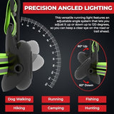 LUMEFIT Running Lights for Runners with Yellow Reflective Vest, Adjustable Beam Night Safety LED Chest Light Run, Dog Walking, and Jogging Gear, Rechargeable Headlamp Flashlight