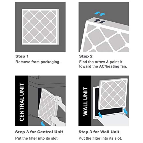 Aerostar 20x20x1 MERV 13 - 4 Count - Pleated HVAC, Furnace & Air Conditioner Filters - Removes Bacteria, Dust, Cold & Flu Germs, Lint, Mold, Pet Dander, Allergy-Causing Pollen, Smog, Smoke & Viruses