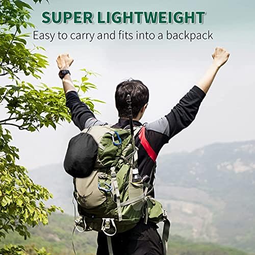 SZHLUX Camping Hammock Double & Single Portable Hammocks with 2 Tree Straps, Great for Hiking,Backpacking,Hunting,Outdoor,Beach,Camping,Black / Grey