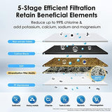 Waterdrop Countertop Water Filter, NSF/ANSI 42&372 Certified,5-Stage Stainless Steel Faucet Water Filter for 8000 Gallons, Reduces Heavy Metals, Bad Odor and 99% Chlorine,WD-CTF-01(1 Filter Included)