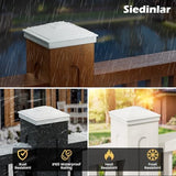 SIEDiNLAR 4x4 Pyramid Post Caps Waterproof Outdoor 4x4 Post Cover, Fits 4x4 3.5x3.5 Vinyl Wood Posts for Fence Deck Mailbox Patio (White, 24 Pack)