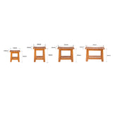 NNN 14" Compact Teak Shower Stool with Shelf & Handle - Waterproof, Non-Slip Bath Bench for Small Bathrooms/Outdoor Use, 300 lbs Capacity (Patented)