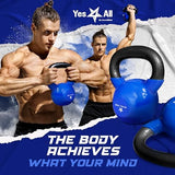 Yes4All 5-65lbs Kettlebells Vinyl Coated Cast Iron for Dumbbell Weights Exercises, Gym, Fitness, Full Body Workout Equipment Push up, Grip and Strength Training