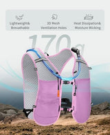 ECOHUB Running Hydration Vest Backpack, Lightweight Breathable Pack with 2L Water Bladder Bag Daypack for Hiking Trail Running Cycling Race Marathon for Women Men