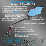 Handlebar Bike Mirror, Scratch Resistant Glass Lens, Ajustable and Rotatable Safe Rearview Bicycle Mirror