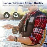 Membrane Solutions Straw Water Filter, Survival Filtration Portable Gear, Emergency Preparedness, Supply for Drinking Hiking Camping Travel Hunting Fishing Team Family Outing