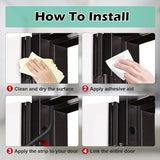 Weather Stripping Door Seal - Self Adhesive Weather Strip Silicone D Shaped Seal Strip for Door Frame/Window Seal (40FT Black 9/16" W × 15/32" T)