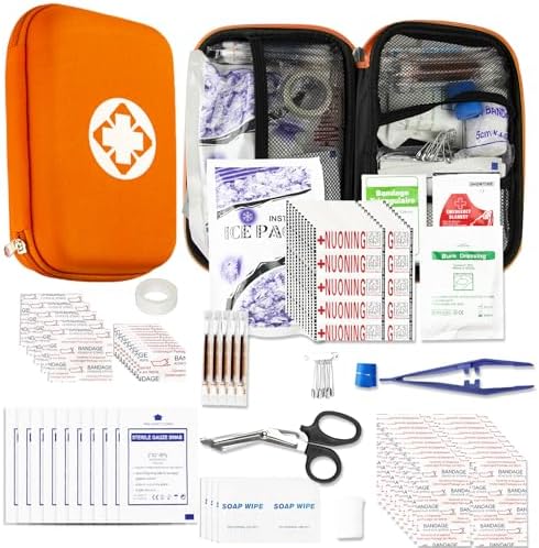 Car-Home Survival First-Aid Kit Emergency-Kit - Orange 273Piece Equipment Travel Supplies First Aid Set Home Essentials Camping Hiking YIDERBO