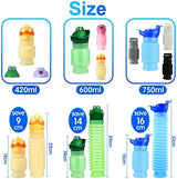 Scalable Emergency Urinal, 2 Pack 750ml Portable Toilet for Car, Portable Mini Outdoor Camping Travel Shrinkable Personal Mobile Toilet Potty Pee Bottle for Kids Adult