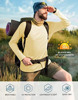 Roadbox Mens UPF 50+ UV Sun Protection Shirts Outdoor Long Sleeve SPF Rash Guard for Fishing Hiking Swimming Running