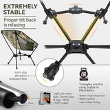 MARCHWAY Lightweight Folding Camping Chair, Stable Portable Compact for Outdoor Camp, Travel, Beach, Picnic, Festival, Hiking, Backpacking, Supports 330Lbs (Camo)