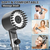 Filtered Shower Head with Handheld, High Pressure Shower Heads 3 Spray Mode with ON/OFF Switch, Power Wash for Bathroom Cleaning, Shower Head with Filters Prevents Dry Skin and Damaged Hair