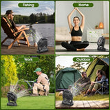 Portable Rechargeable Fan, 20000mAh Cordless Battery Powered Camping Tent Fans with LED Lantern, Small USB C Operated Outdoor Ventilador for Travel Camp Fishing Picnic Beach Office Home Essentials